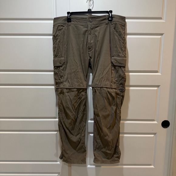 Kuhl Renegade Stealth Convertible Pants Hiking Outdoor Zip Off Cargo Khaki 38x30 - Picture 1 of 10